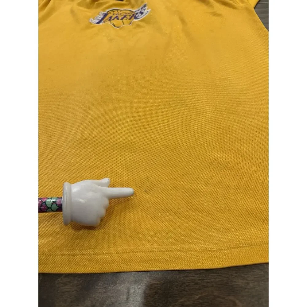 Vintage Nike Yellow NBA Los Angeles Lakers Basketball Short Sleeve Jersey Size L